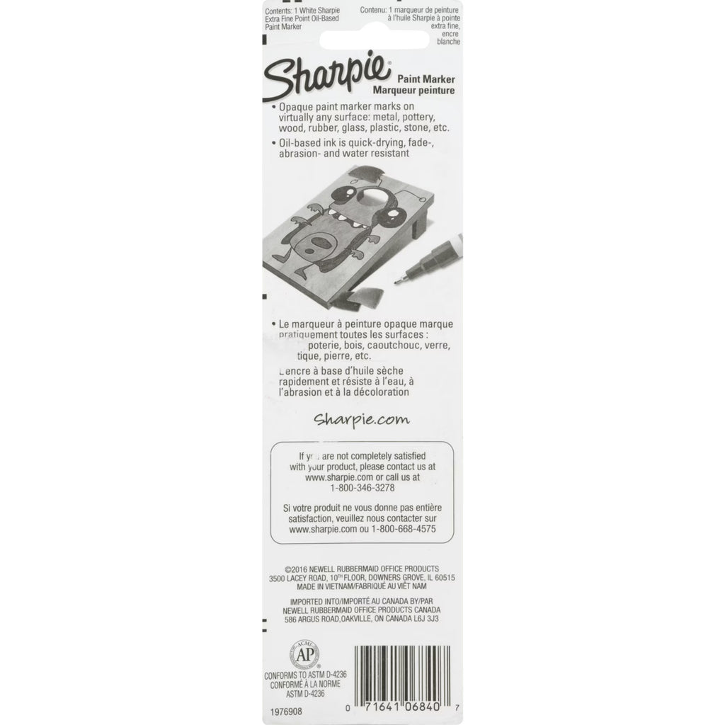 Sharpie Oil-Based Paint Marker, Extra Fine Point, White