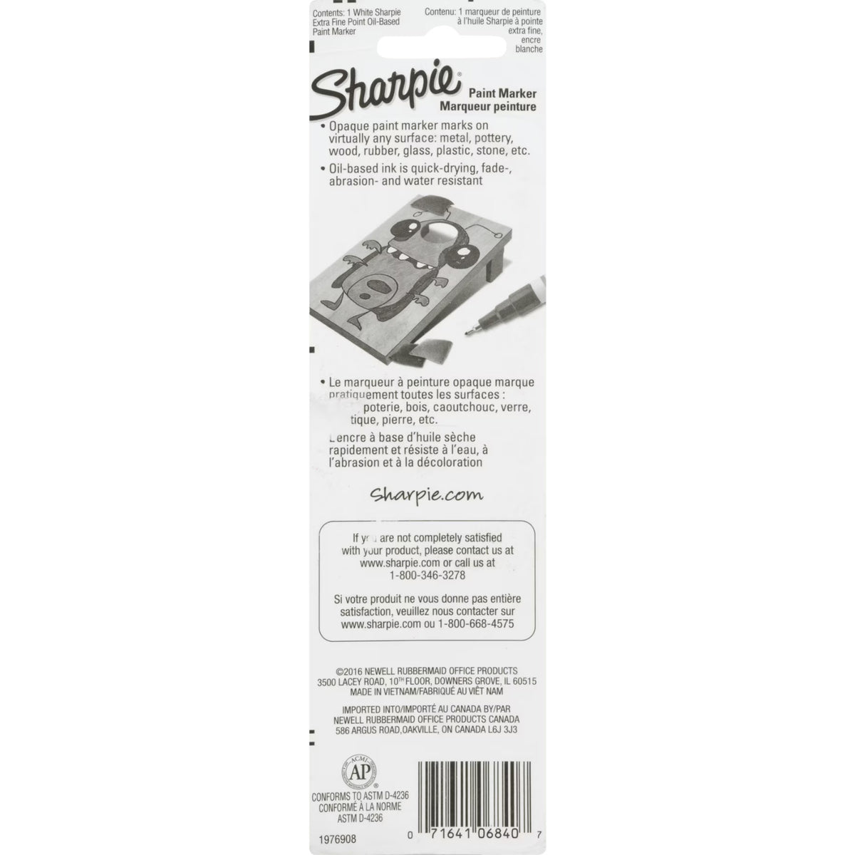 Sharpie Oil-Based Paint Marker, Extra Fine Point, White