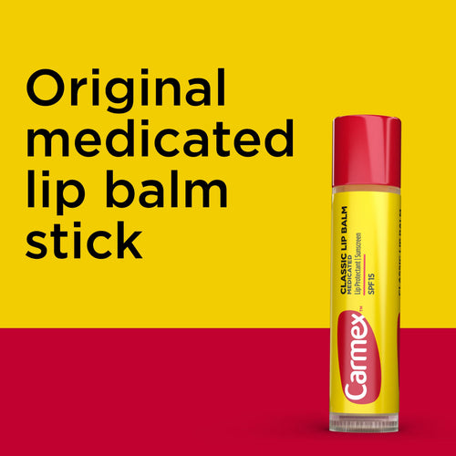 Carmex Classic Medicated Lip Balm Stick, 0.15 oz (3-Pack)